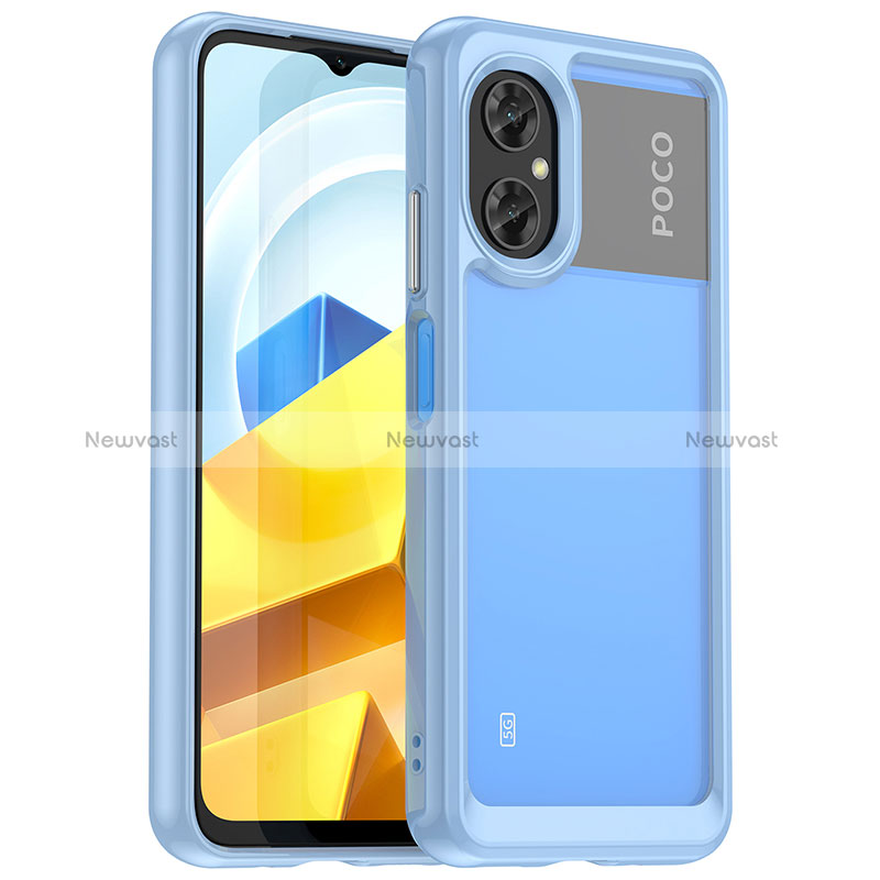 Silicone Transparent Frame Case Cover J01S for Xiaomi Redmi Note 11R 5G