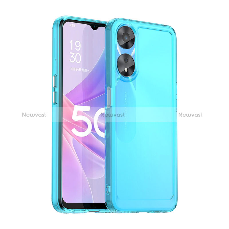 Silicone Transparent Frame Case Cover J02S for Oppo A78 5G