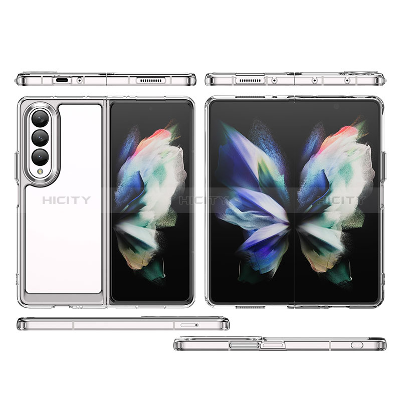 Silicone Transparent Frame Case Cover J02S for Samsung Galaxy Z Fold4 5G
