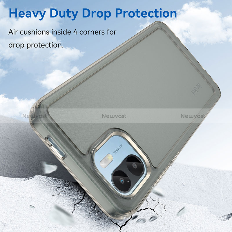 Silicone Transparent Frame Case Cover J02S for Xiaomi Redmi A1