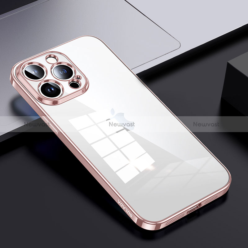 Silicone Transparent Frame Case Cover LD2 for Apple iPhone 14 Pro