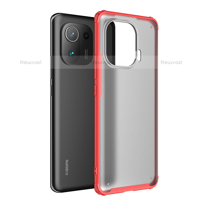 Silicone Transparent Frame Case Cover M01 for Xiaomi Mi 11 Pro 5G