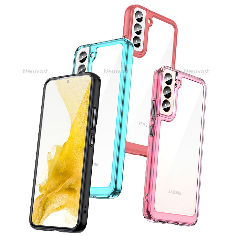 Silicone Transparent Frame Case Cover M03 for Samsung Galaxy S23 Plus 5G