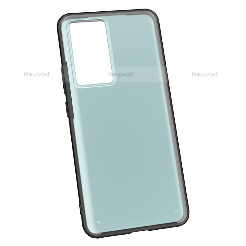 Silicone Transparent Frame Case Cover M03 for Vivo iQOO 8 5G