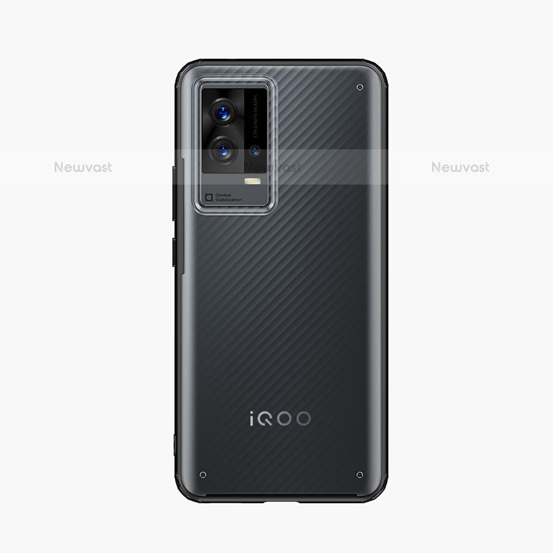 Silicone Transparent Frame Case Cover M03 for Vivo iQOO 8 Pro 5G