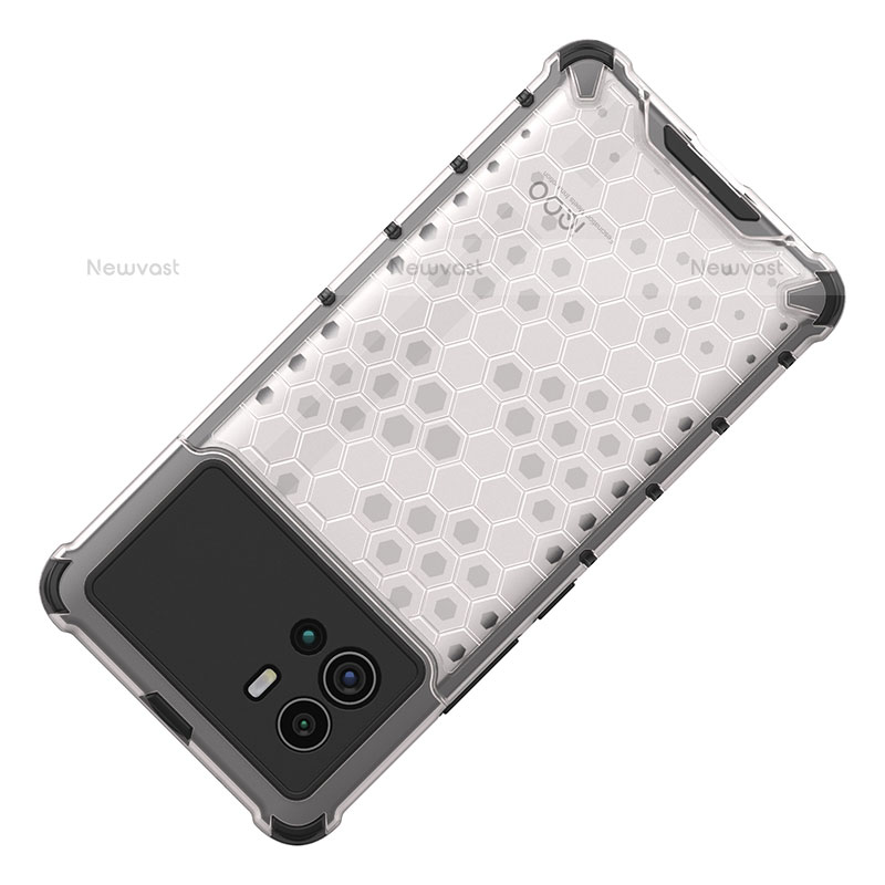 Silicone Transparent Frame Case Cover M05 for Vivo iQOO 9 5G