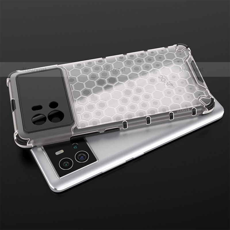 Silicone Transparent Frame Case Cover M05 for Vivo iQOO 9 Pro 5G