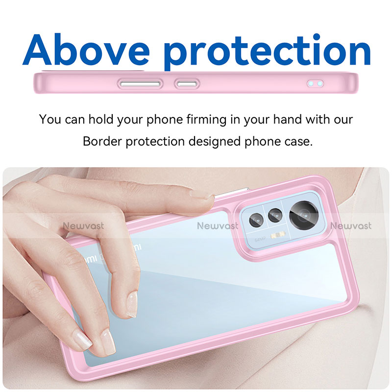 Silicone Transparent Frame Case Cover M06 for Xiaomi Mi 12 5G