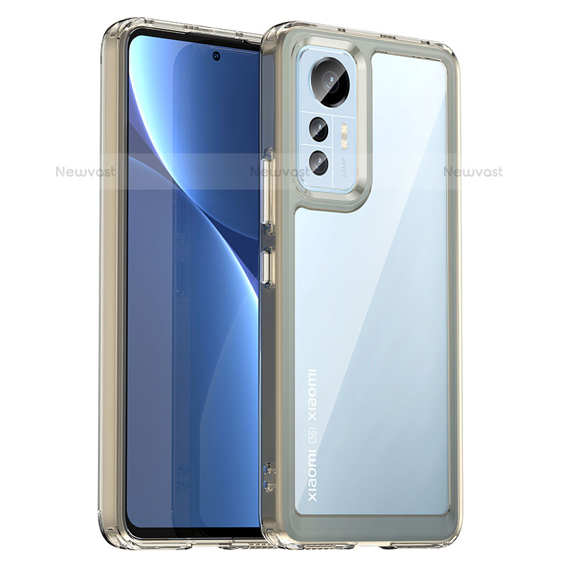 Silicone Transparent Frame Case Cover M06 for Xiaomi Mi 12X 5G Gray