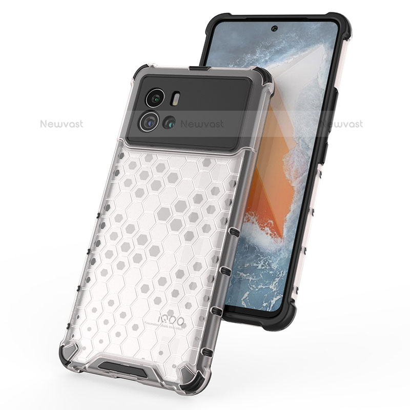 Silicone Transparent Frame Case Cover M07 for Vivo iQOO 9 Pro 5G