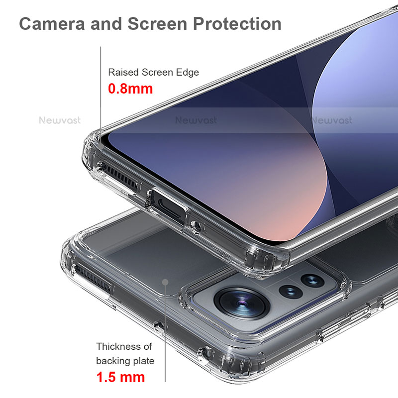 Silicone Transparent Frame Case Cover M07 for Xiaomi Mi 12S 5G