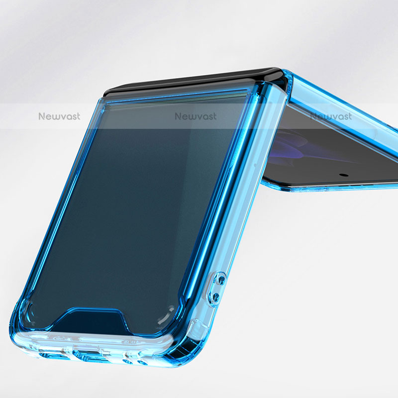 Silicone Transparent Frame Case Cover P01 for Samsung Galaxy Z Flip3 5G