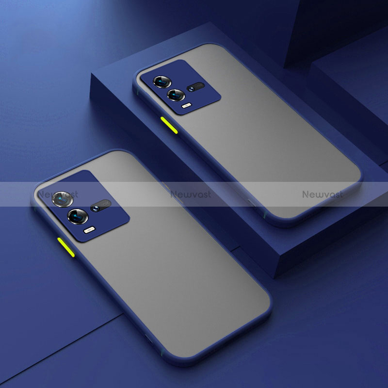 Silicone Transparent Frame Case Cover P01 for Vivo iQOO 10 5G