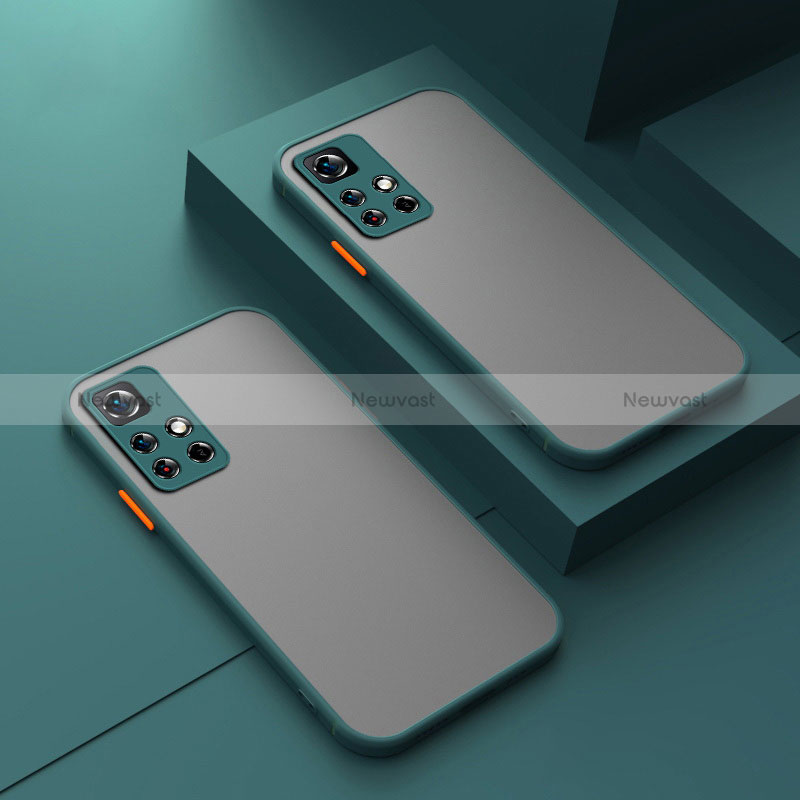 Silicone Transparent Frame Case Cover P01 for Xiaomi Redmi Note 11S 5G