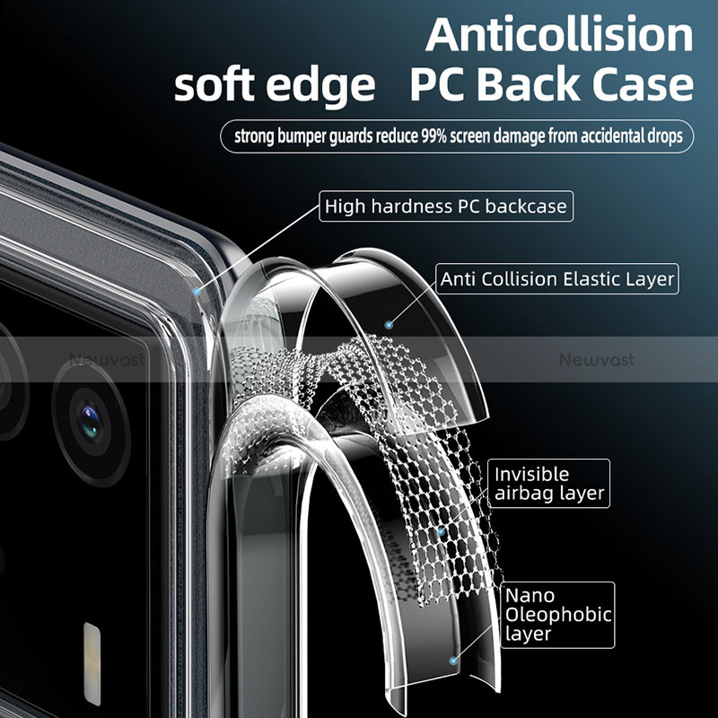 Silicone Transparent Frame Case Cover W01L for Vivo iQOO Neo6 SE 5G