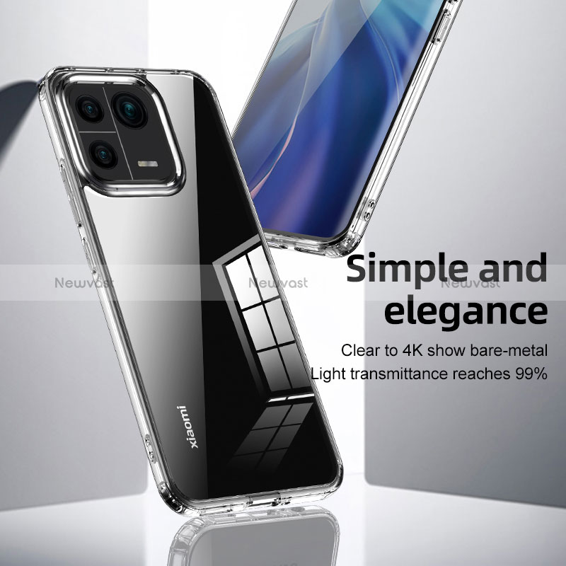 Silicone Transparent Frame Case Cover W01L for Xiaomi Mi 13 5G