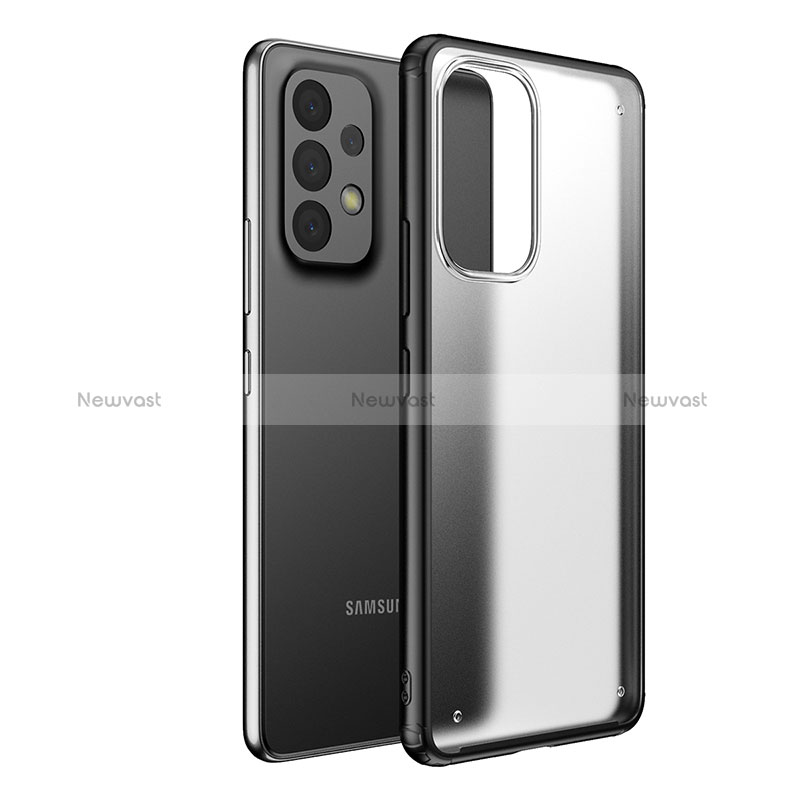 Silicone Transparent Frame Case Cover WL1 for Samsung Galaxy A33 5G Black