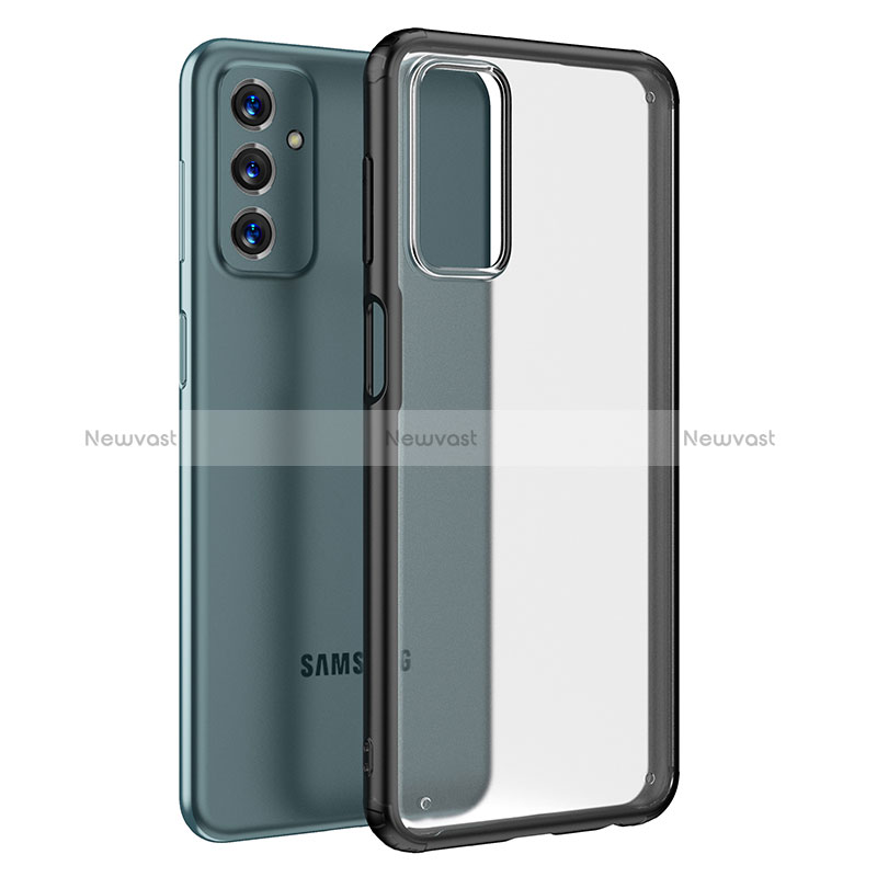 Silicone Transparent Frame Case Cover WL1 for Samsung Galaxy M23 5G Black