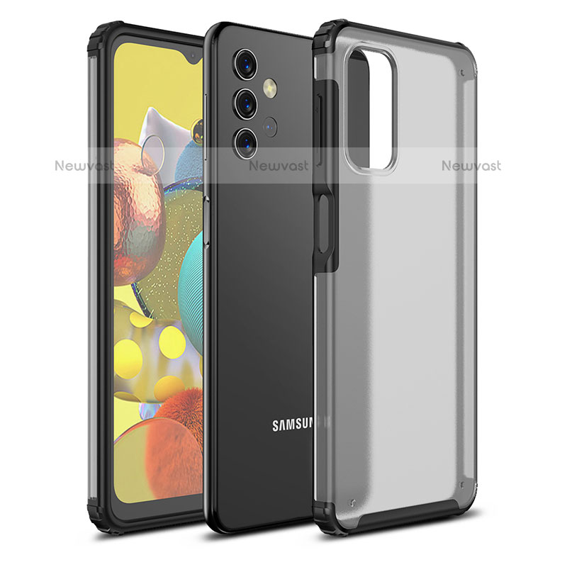 Silicone Transparent Frame Case Cover WL1 for Samsung Galaxy M32 5G
