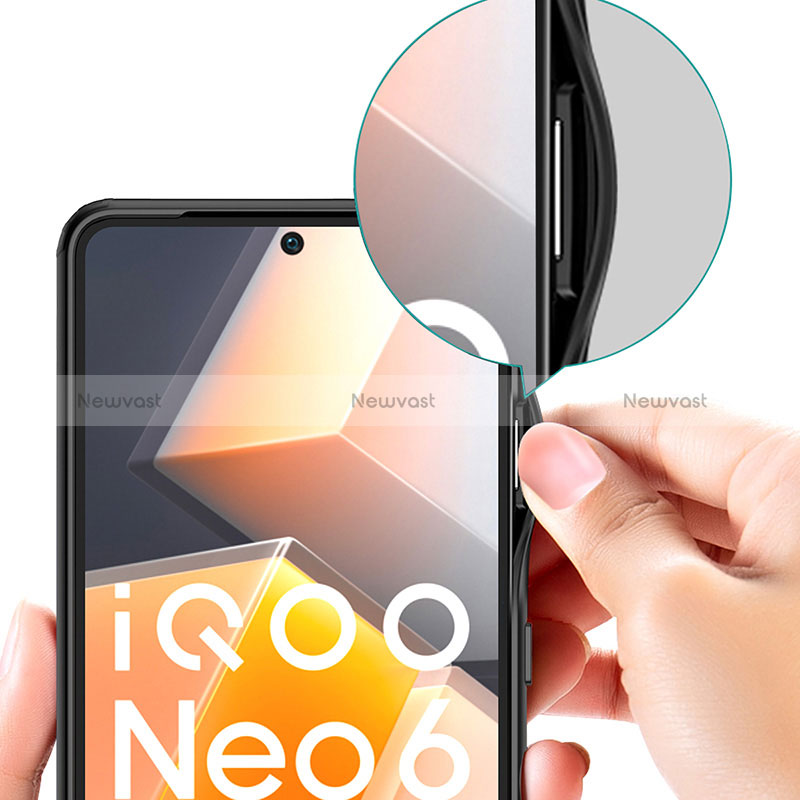 Silicone Transparent Frame Case Cover WL1 for Vivo iQOO Neo6 SE 5G