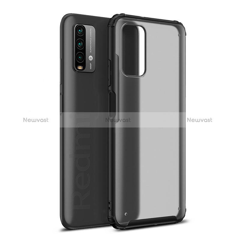 Silicone Transparent Frame Case Cover WL1 for Xiaomi Redmi 9T 4G