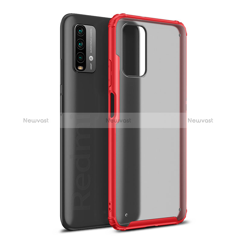 Silicone Transparent Frame Case Cover WL1 for Xiaomi Redmi 9T 4G