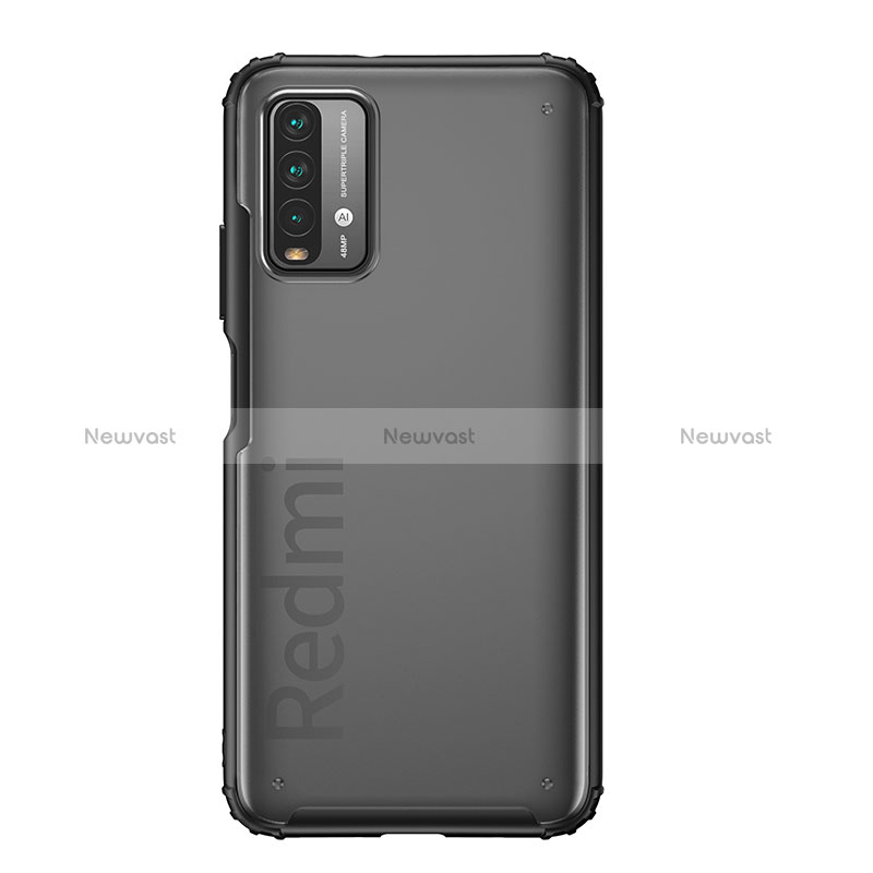 Silicone Transparent Frame Case Cover WL1 for Xiaomi Redmi 9T 4G