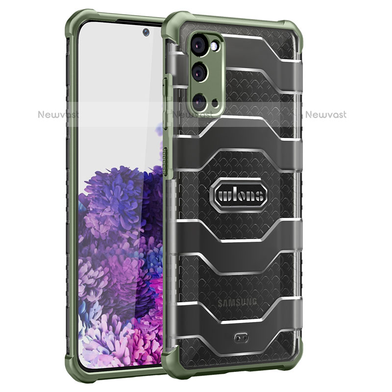 Silicone Transparent Frame Case Cover WL2 for Samsung Galaxy S20