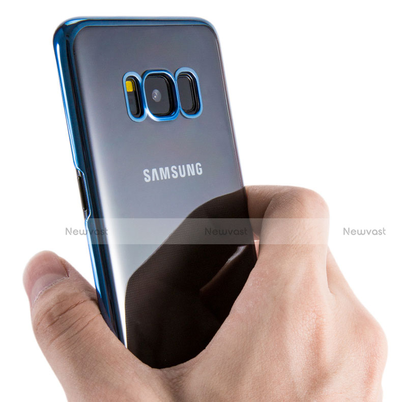 Silicone Transparent Frame Case for Samsung Galaxy S8 Blue