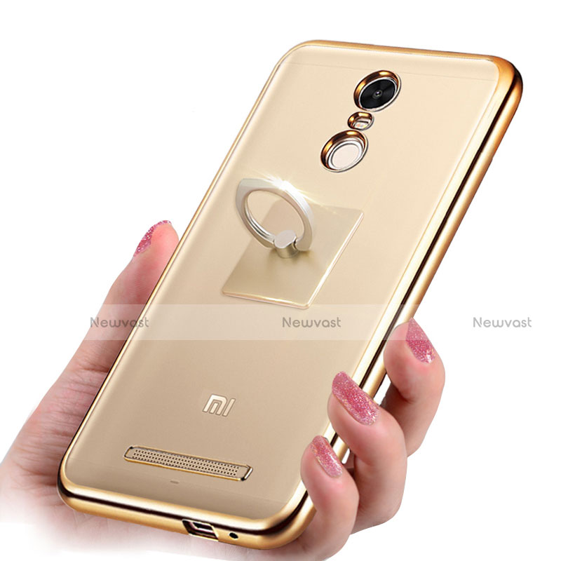 Silicone Transparent Frame Case for Xiaomi Redmi Note 3 MediaTek Gold