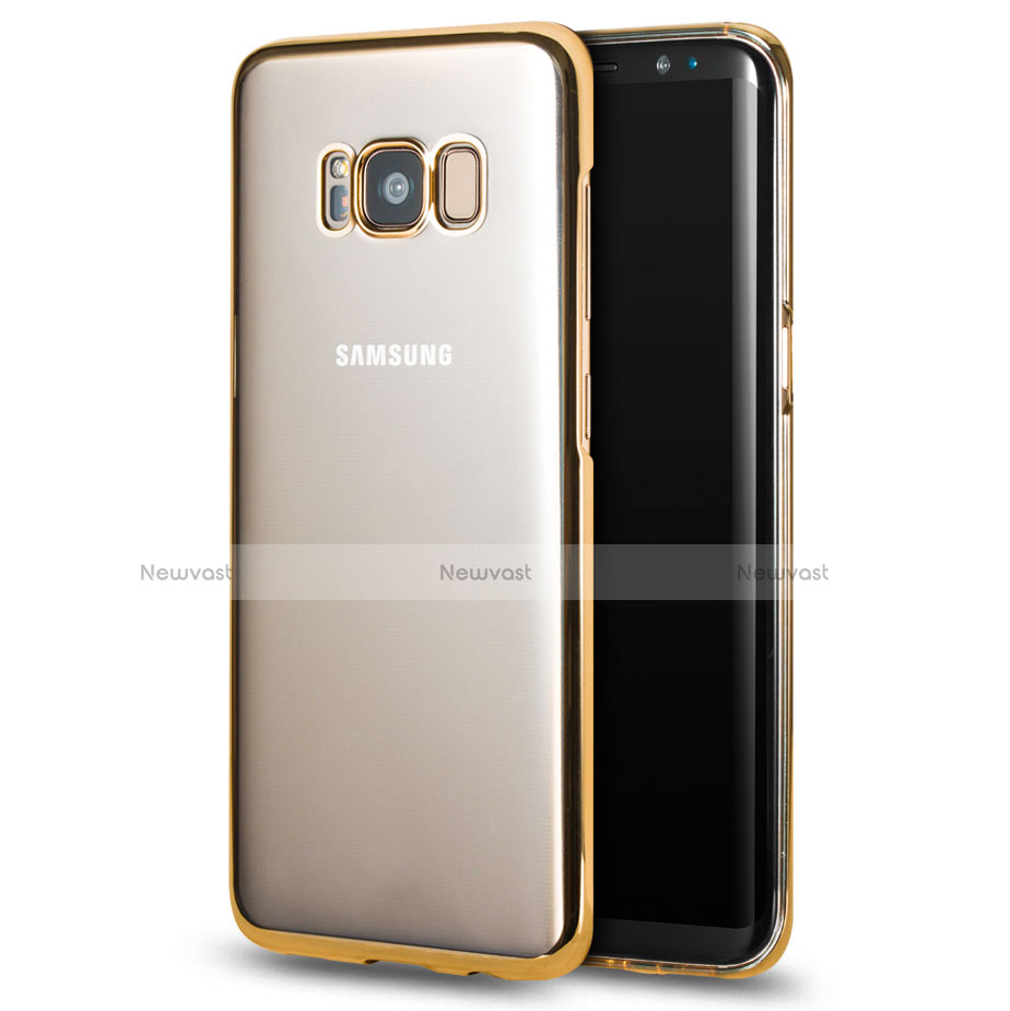 Silicone Transparent Frame Cover for Samsung Galaxy S8 Gold