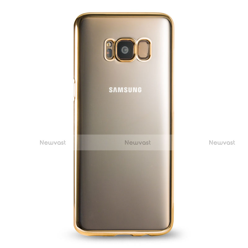 Silicone Transparent Frame Cover for Samsung Galaxy S8 Gold