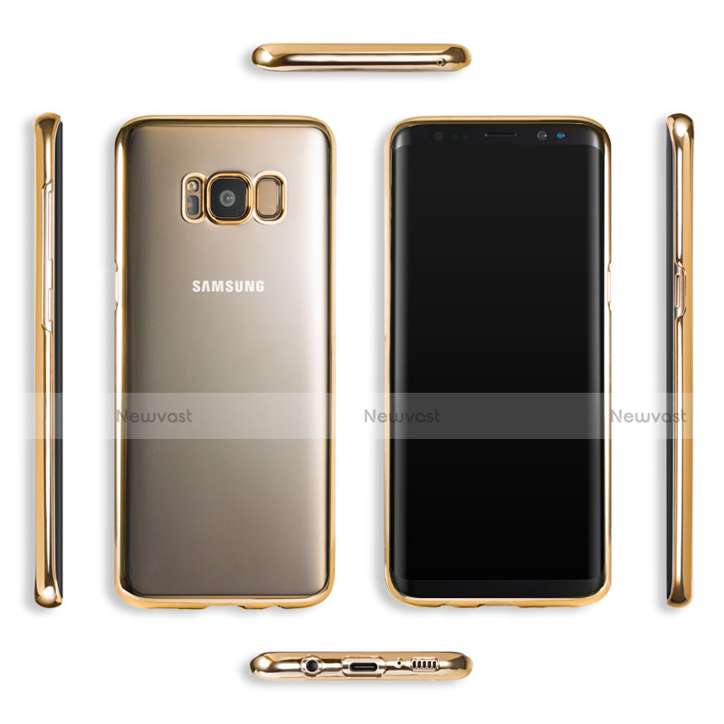 Silicone Transparent Frame Cover for Samsung Galaxy S8 Gold