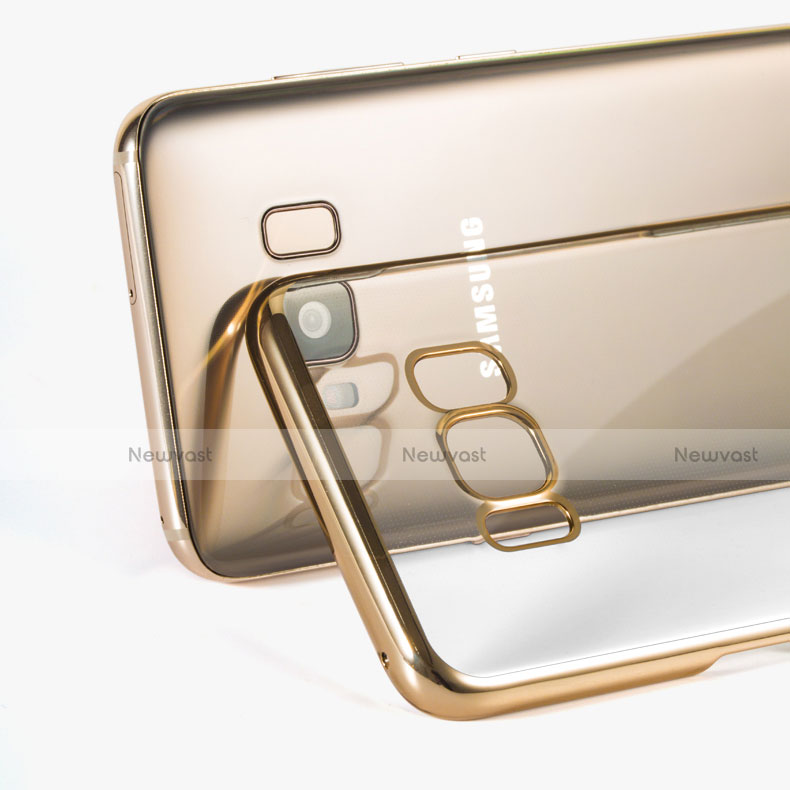 Silicone Transparent Frame Cover for Samsung Galaxy S8 Gold