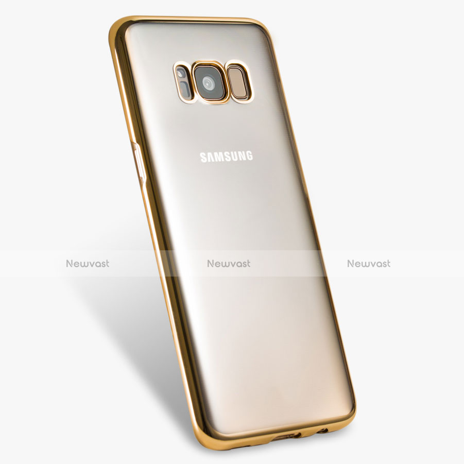 Silicone Transparent Frame Cover for Samsung Galaxy S8 Plus Gold