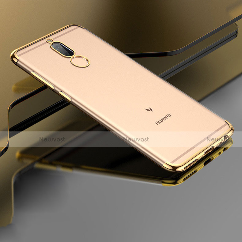 Silicone Transparent Matte Finish Frame Case for Huawei G10 Gold