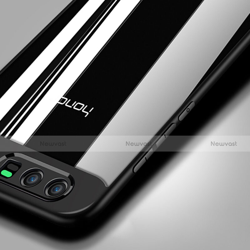 Silicone Transparent Matte Finish Frame Case for Huawei Honor 9 Premium Black