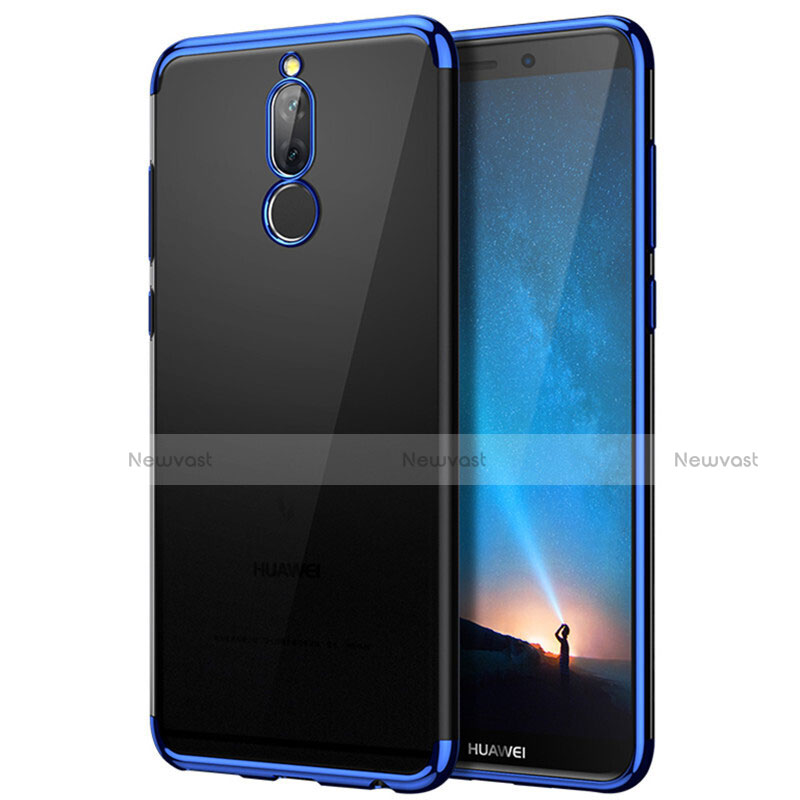 Silicone Transparent Matte Finish Frame Case for Huawei Nova 2i Blue