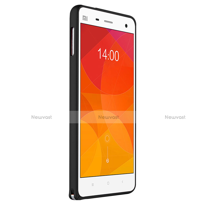 Silicone Transparent Matte Finish Frame Case for Xiaomi Mi 4 LTE Black