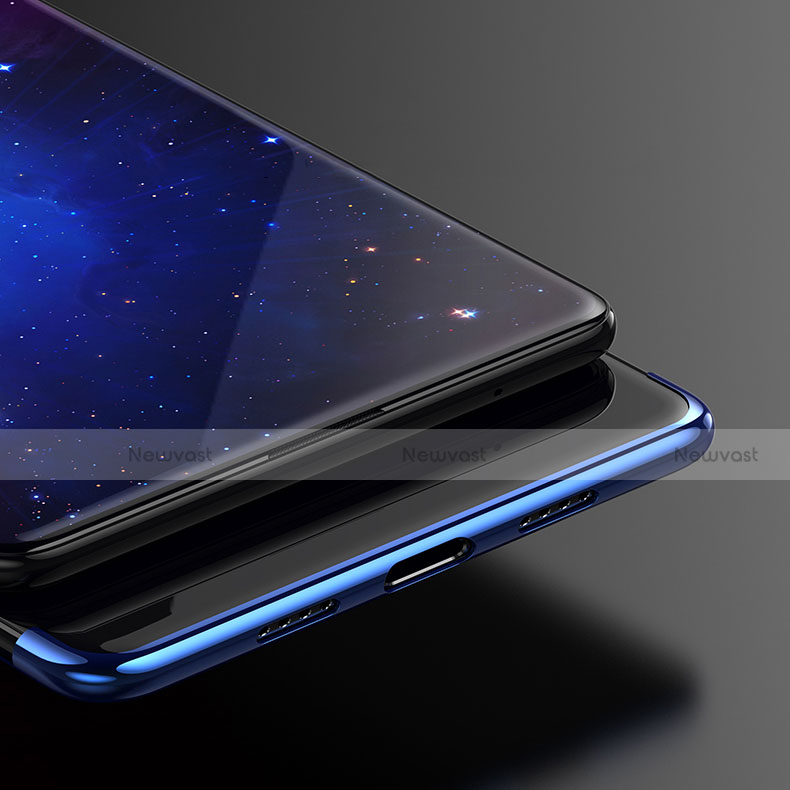 Silicone Transparent Matte Finish Frame Case for Xiaomi Mi Mix 2 Blue