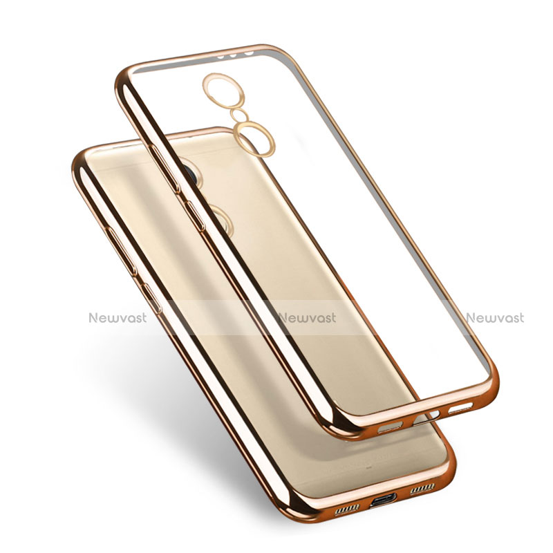 Silicone Transparent Matte Finish Frame Case for Xiaomi Redmi Note 4 Gold