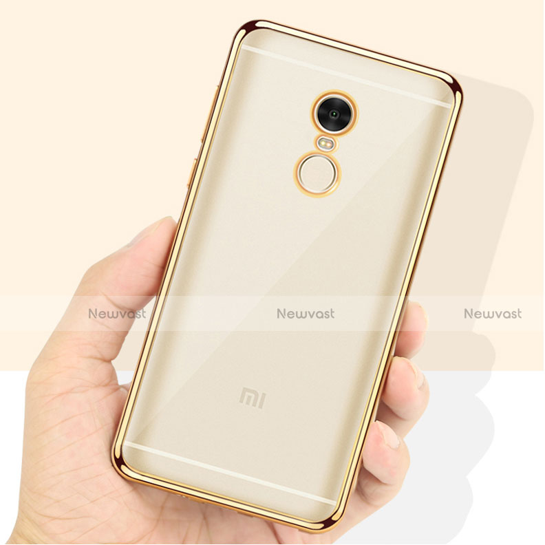 Silicone Transparent Matte Finish Frame Case for Xiaomi Redmi Note 4 Gold