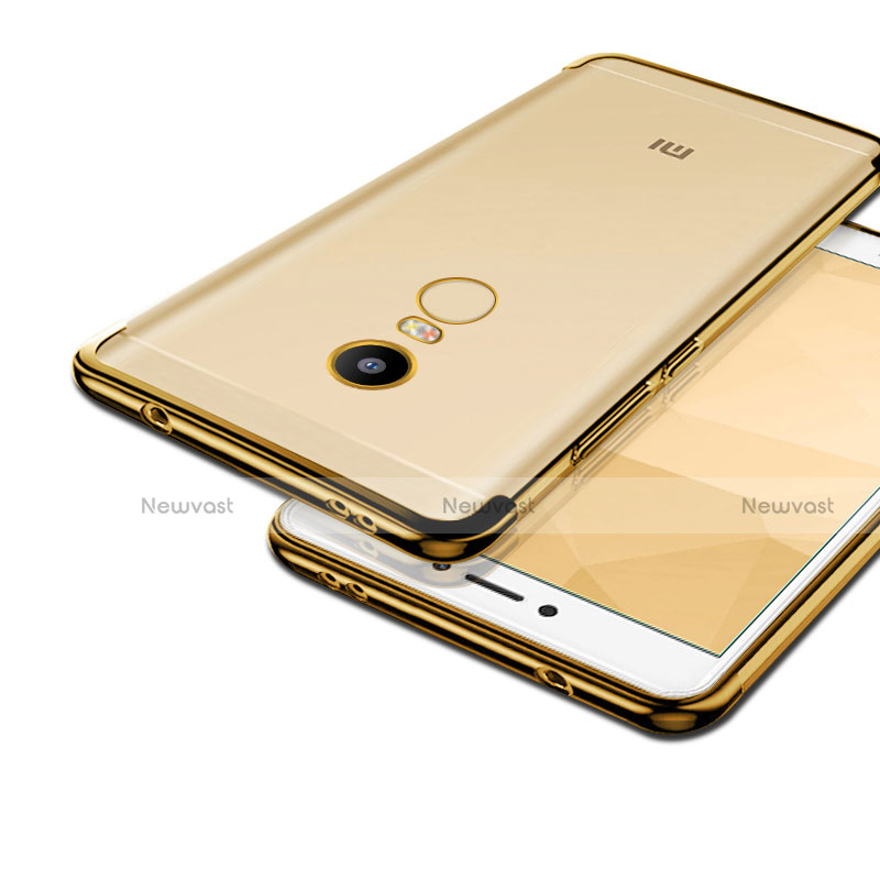 Silicone Transparent Matte Finish Frame Case for Xiaomi Redmi Note 4X Gold