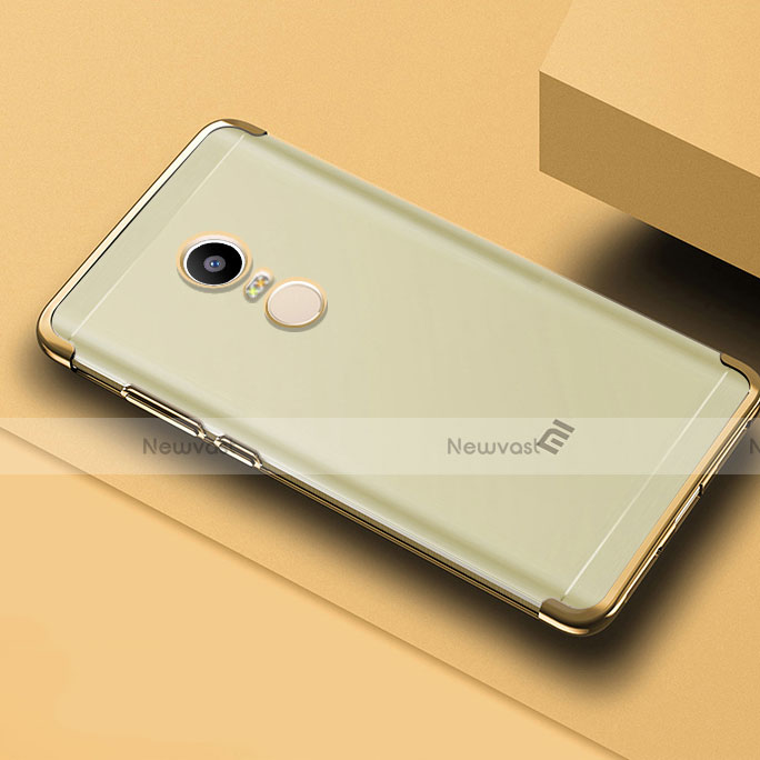 Silicone Transparent Matte Finish Frame Case for Xiaomi Redmi Note 4X Gold