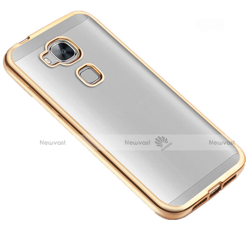 Silicone Transparent Matte Finish Frame Cover for Huawei GX8 Gold