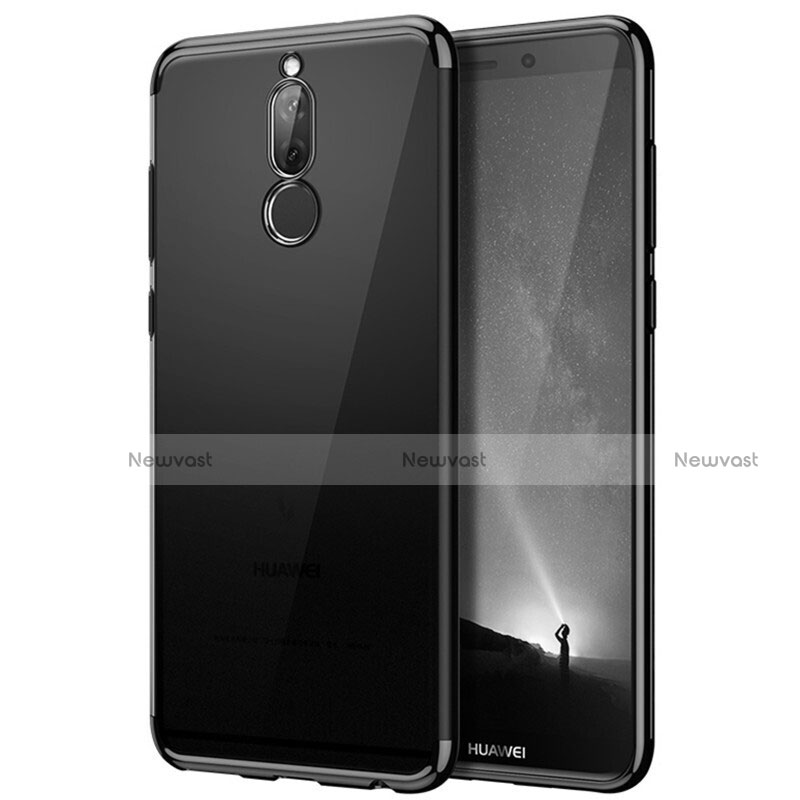 Silicone Transparent Matte Finish Frame Cover for Huawei Rhone Black