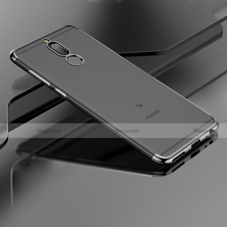 Silicone Transparent Matte Finish Frame Cover for Huawei Rhone Black