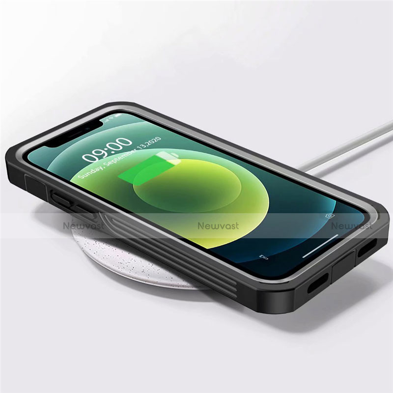 Silicone Transparent Mirror Frame Case 360 Degrees for Apple iPhone 12 Pro Black