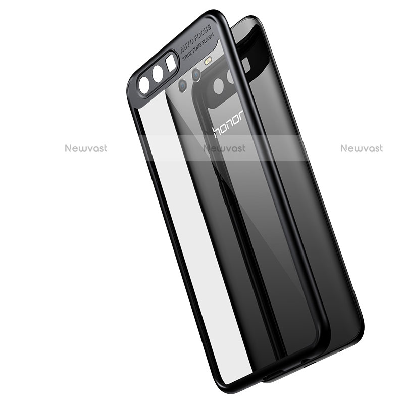 Silicone Transparent Mirror Frame Case 360 Degrees T02 for Huawei Honor 9 Black