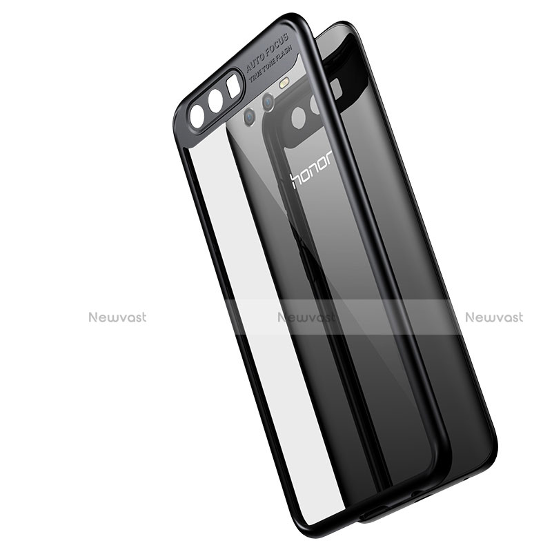 Silicone Transparent Mirror Frame Case 360 Degrees T02 for Huawei Honor 9 Premium Black